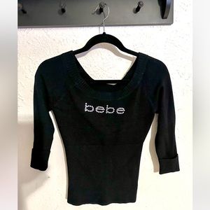 3 for $24! bebe scoop neck logo sweater